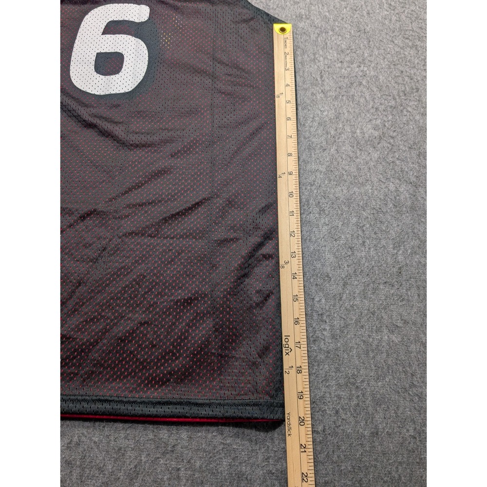 Alleson Athletic NBA Atlanta Hawks Reversible Mesh Jersey Black Red Mens Medium - Picture 8 of 11